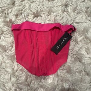 White Fox Boutique Pink Corset Crop Top